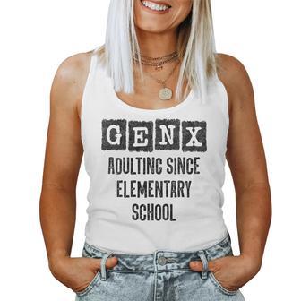 Generation X Gen X Adulting Since Elementary School Women Tank Top - Thegiftio UK