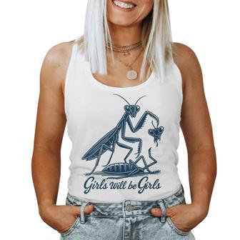 Girl Will Be Girls Praying Mantis Women Tank Top - Thegiftio UK