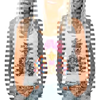 Girls Thanksgiving Cute Girly Turkey Pink Bow Fall Autumn Women Tank Top | Mazezy