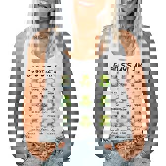 God Says I Am Christian Frog Love Religious Jesus Women Tank Top | Mazezy