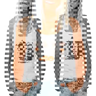 Halloween Brown Labrador Ghost Spooky Chocolate Lab Dog Mama Women Tank Top | Mazezy