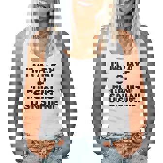 I'm A Ray Of Fcking Sunshine Saying Quote Women Women Tank Top | Seseable CA