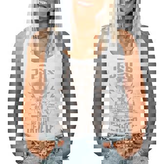 Jesus The Ultimate Deadlifter Christian Gym Workout Women Tank Top | Seseable UK