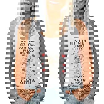 Just A Girl Who Loves Cavachon Cavachon Dog Owner Women Tank Top - Thegiftio