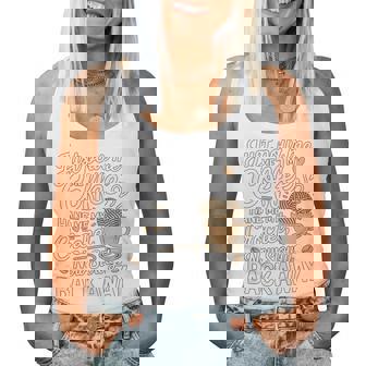 Just Pour Me Coffee Hand Me My Crochet Women Tank Top | Seseable CA