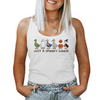 Just A Spooky Goose Halloween Silly Animal Witch Duck Women Tank Top | Seseable UK