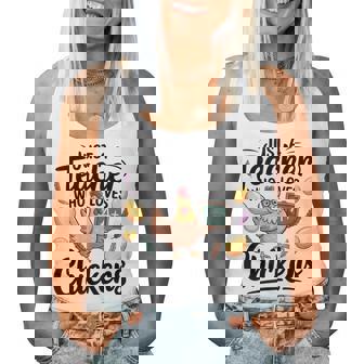 Just A Teacher Who Loves Chickens Chicken Farm Animal Lover Women Tank Top - Monsterry