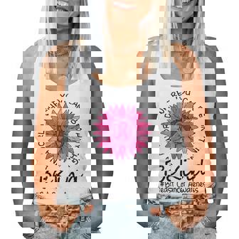 Be Kink Sunflower Breast Cancer Awareness Pink Ribbon Womens Women Tank Top - Thegiftio