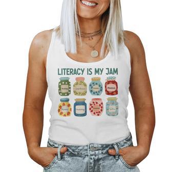 Literacy Is My Jam Literacy Teacher Reading Teacher Women Tank Top - Thegiftio