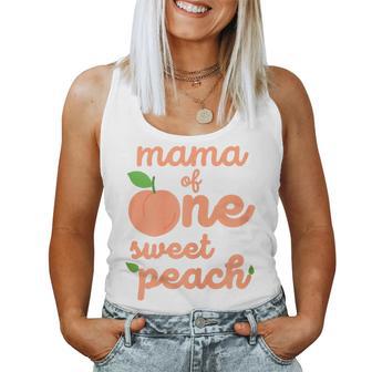 Mama Mom First Birthday One Sweet Peach Bday Family Matching Women Tank Top - Thegiftio