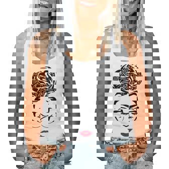 Messy Bun Queen Melanin Black African Black History Women Tank Top | Mazezy