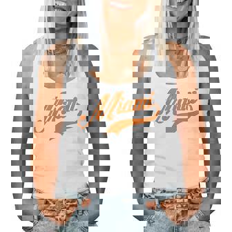 Miami Retro Script 305 City Pride Dade South Florida Women Tank Top | Mazezy