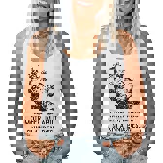 Mother I Am But Skin And Bones Cat Mom Cat Lover Women Tank Top | Seseable UK