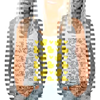 Motif Amusant De Canard Jaune Et Cœurs Pour Filles Et S Débardeur pour femme - Cadeauxyz