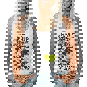 No Take Only Throw Tennis Ball German Shepherd Dog Mom Women Tank Top - Monsterry