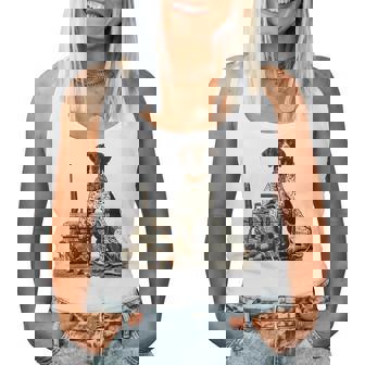 Old School Camo German Shorthaired Pointer Hunting Dog Mom Women Tank Top - Seseable