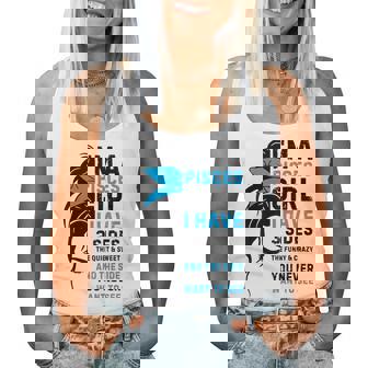 Pisces Girl Birthday Pisces Zodiac Sign Messy Bun Women Tank Top - Seseable