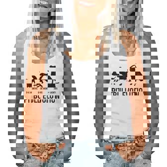 Pitbull Evolution Dog Lover Puppy Pitbull Mom Dad Women Tank Top - Thegiftio