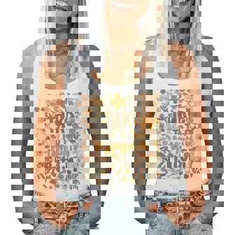 Take Me To The Pumpkin Patch Boho Floral Thanksgiving Fall Women Tank Top | Mazezy