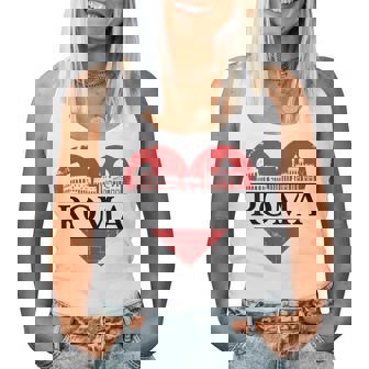 Roma Italia Amor Corazónilueta Arte Roma Italiaouvenir Camiseta sin mangas para mujer - Regaloses
