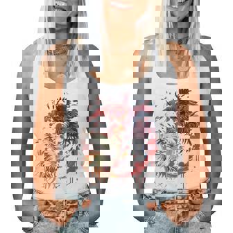 Rooster Cock Fight Chicken ノベルティ ファーマーズギフト レディースタンクトップ - Kawaiitshirt