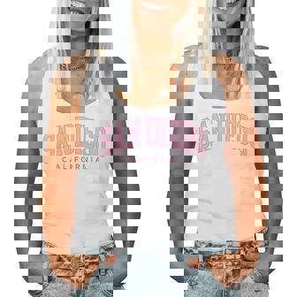 San Diego California Retro Preppy Throwback Pink Girls Women Tank Top - Thegiftio