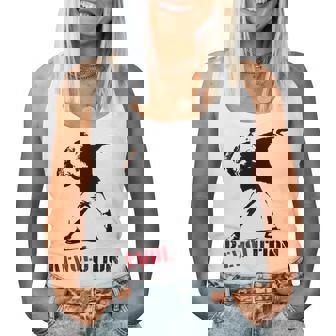 Sandwich Throwing Guy Revolution Freedom Humour Sarcastic Women Tank Top - Monsterry