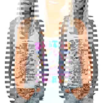 Sister Of The Birthday Girl Unicorn Flower Family Matching Women Tank Top | Seseable CA