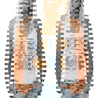 Sister Of The Sweet One Cookies And Milk 1St Birthday Family Women Tank Top | Seseable CA