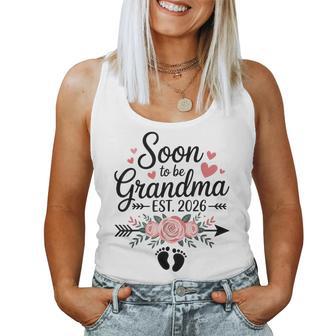 Soon To Be Grandma Est 2026 Promoted To Grandma Grandmother Women Tank Top - Thegiftio UK