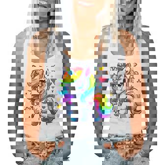 Unicorn For Girls Cute Magical Unicorn Women Tank Top - Thegiftio