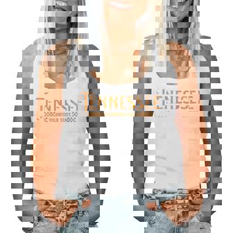 Vintage Tennessee Volunr State Tn Orange Coonhound Women Tank Top | Mazezy