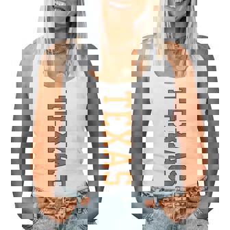 Vintage Texas Varsity Print Collegiate Style Women Tank Top - Monsterry