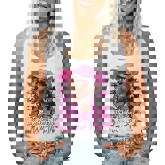 We Wear Pink In October Black Breast Cancer Butterfly Women Tank Top | Mazezy