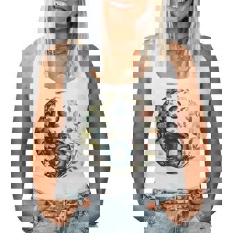 Yin Yang Floral Balance Botanique Énergie Paix Débardeur pour femme - Cadeauxyz