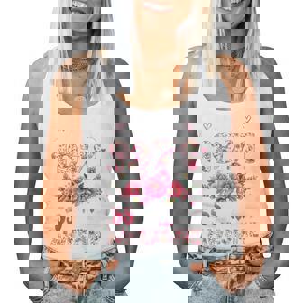 オンバック 55歳 1971年4月 花柄 55歳の誕生日 レディースタンクトップ - Kawaiitshirt