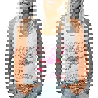 オンバック 90歳 1936年3月 花柄 90歳の誕生日 レディースタンクトップ - Kawaiitshirt