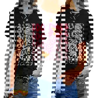 100 Days Of School Pink Preppy 100Th Day Of School Girls Women T-shirt - Thegiftio