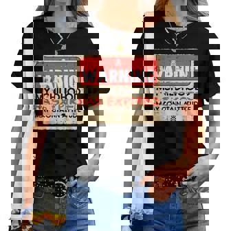 18Th Birthday Warning Childhood Expired 18 Years Women Women T-shirt | Mazezy