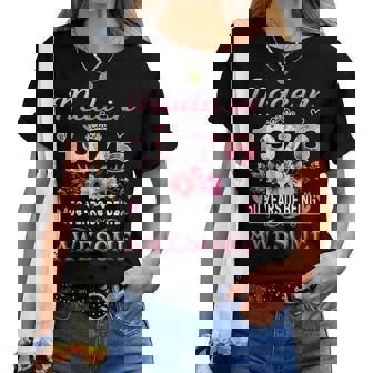 50Th Birthday Made In 1976 50 Years Of Being Awesome Floral Women T-shirt | Seseable UK