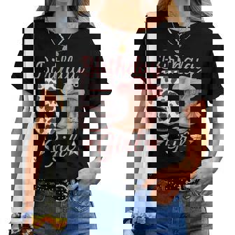 5Th Birthday Girl Cowgirl Boots Western Birthday Girl Rodeo Women T-shirt - Thegiftio