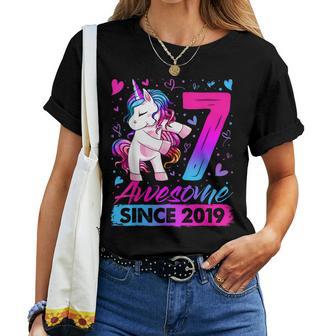 7Th Birthday Girl 7 Year Old 7 Birthday Girl Women T-shirt - Thegiftio UK