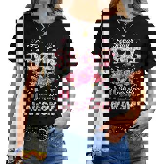 81歳 1945年2月 花柄 81歳 誕生日 男性 女性 長袖tシャツ レディースTシャツ - Kawaiitshirt