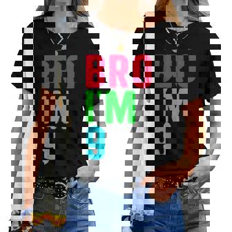 9 Anni 9° Compleanno Ragazzo Ragazza 9° Compleanno Bro Maglietta da donna - Novitaregali