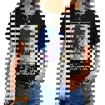 90S Japanese Sad Anime Girl Game Over Vaporwave Aesthetic Women T-shirt - Thegiftio