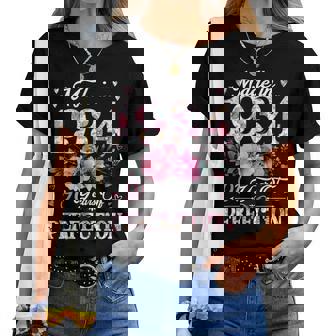 91 Year Old Made In 1934 Floral 91St Birthday For Women Women T-shirt | Mazezy