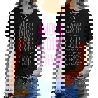 Amour Gloire Et Fessée Original Cadeau Humoristique T-shirt femme - Cadeauxyz