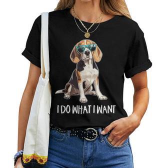 & Sunglasses Do What I Want Beagle Lover Women T-shirt - Thegiftio UK