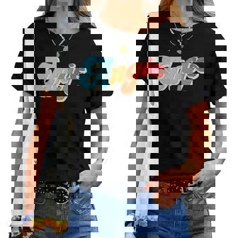 Angie Personalized Name Custom Groovy 80'S Retro Women T-shirt - Thegiftio