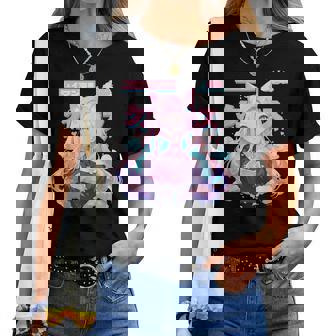 Anime Waifu Cute Anime Manga Cat Girl Sweet Retro Japan Women T-shirt | Mazezy